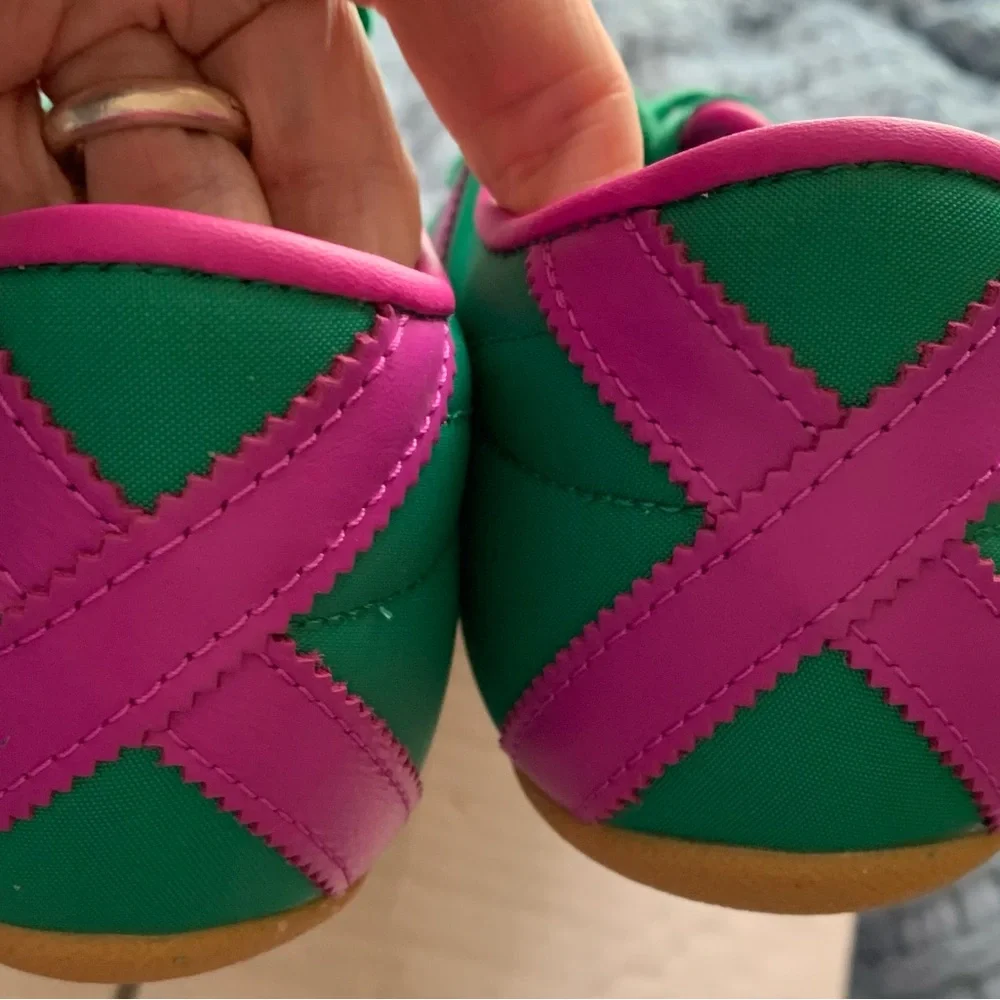 Adidas Women's Green and Pink Tokyo Sneakers - Picture 4 of 5